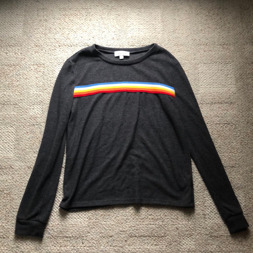 Grey Rainbow Top